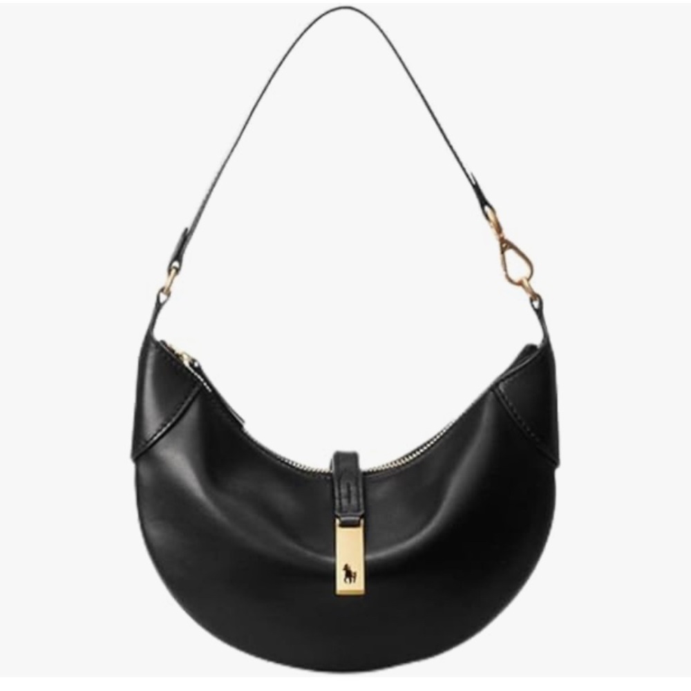 Ralph Lauren Polo ID leather black bag small